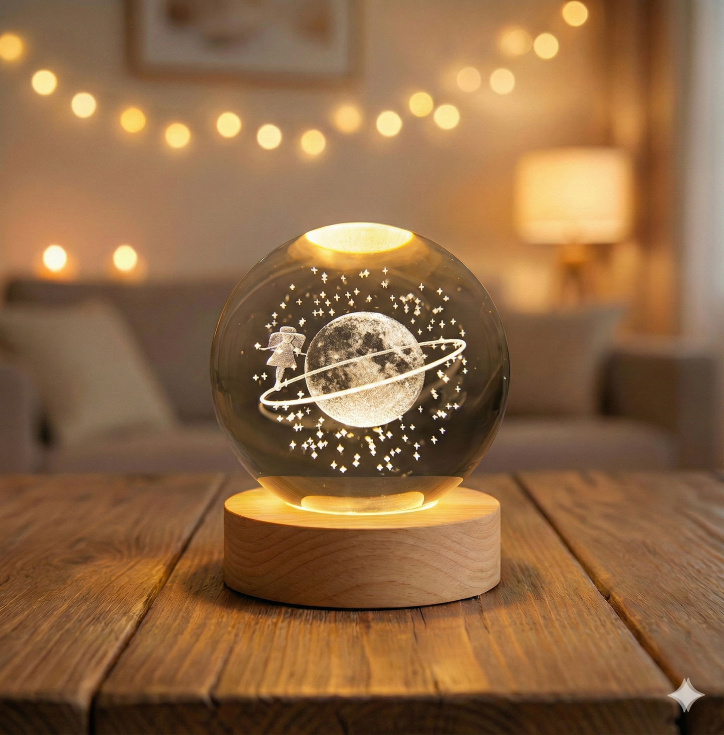 3D Kristalna Lopta - Lampa